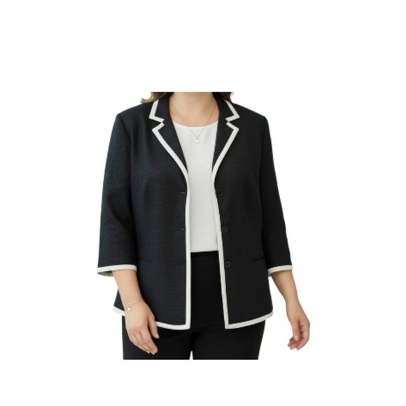 Lauren Ralph Lauren Jackets & Blazers - Lauren Ralph Lauren black white linen blazer suit jacket coat 14w